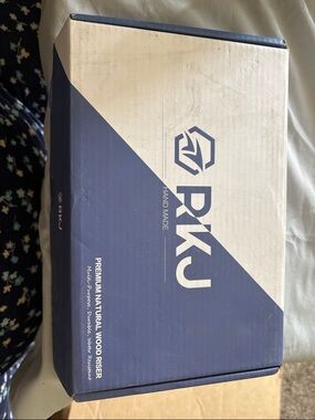 RKJ Handmade Premium Natural Black Wood Riser